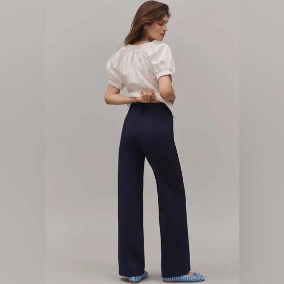 NWT! Anthro NavyThe Colette Full Length Wide-Leg Pants by Maeve: Knit Edition 🧡 - Picture 4 of 5